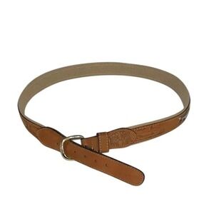 ZEP-PRO Embroidered Nubuck Fishing Scene Outdoor Wildlife Belt Size 36‎